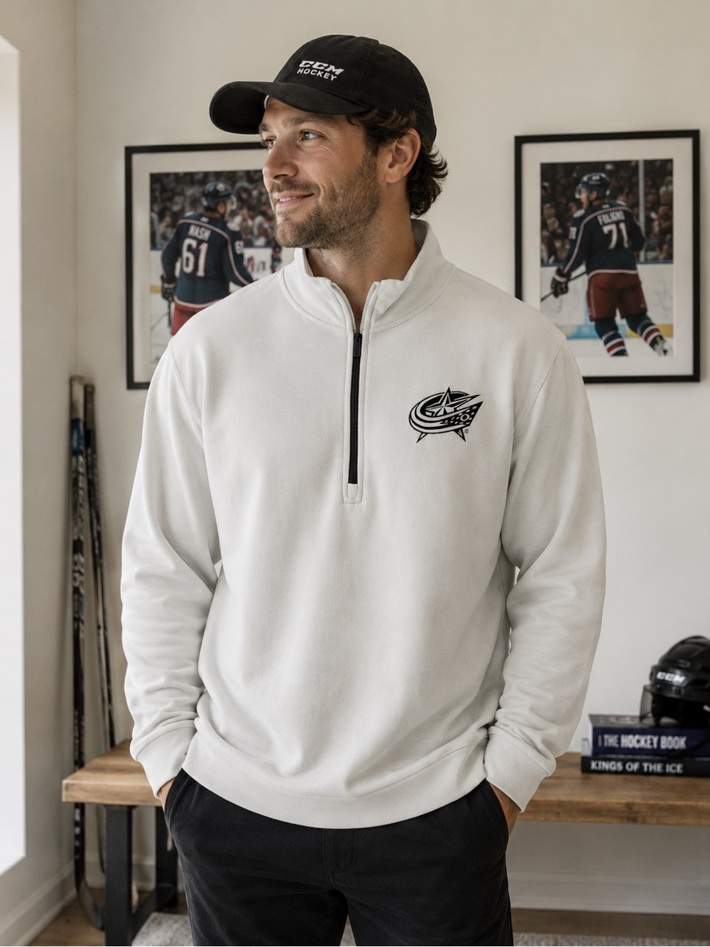 Columbus Blue Jacket Men’s Quarter-Zip Sweatshirt